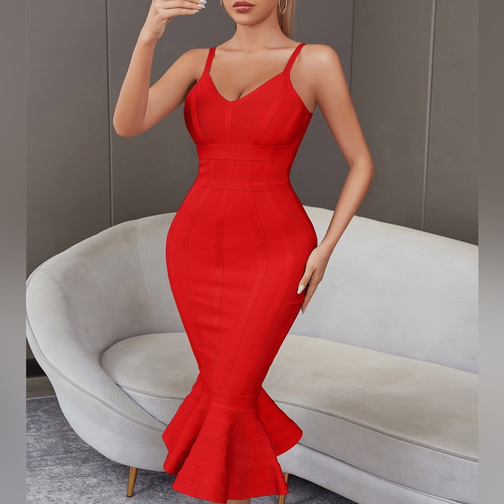 Boutique Red Fitted Dress